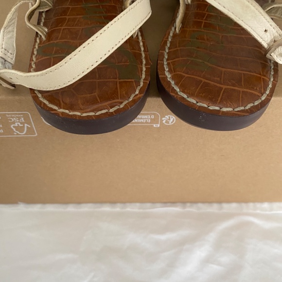 Sam Edelman White Strap Flat Sandals Women Size 8.5 - Picture 4 of 8